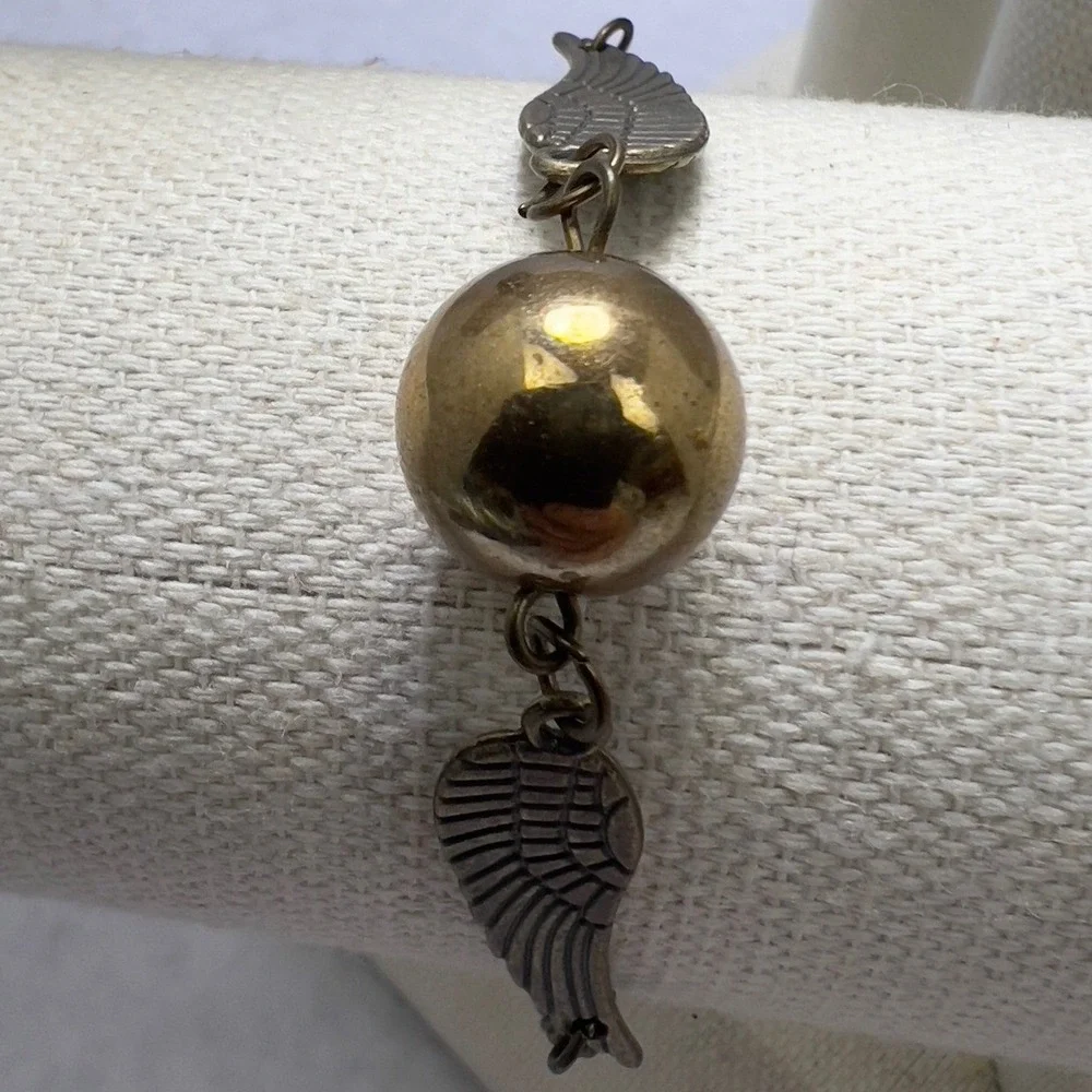 Golden Snitch Winged Ball Bracelet Antique Gold Tone Fantasy‎ Jewelry Anklet